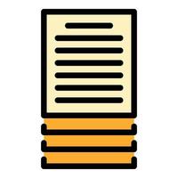 Documents scenario icon color outline vector