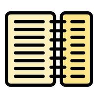 Scenario decree icon color outline vector