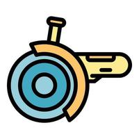 Tool grinding machine icon color outline vector