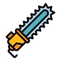 Power electric saw icon color outline vector