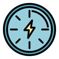 Time energy icon color outline vector