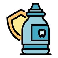 Rinse mouth icon color outline vector