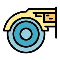 Device grinding machine icon color outline vector