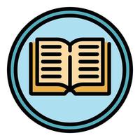 Digital book reader icon color outline vector