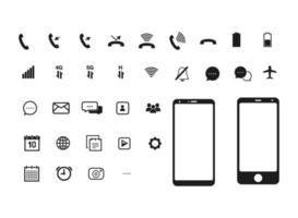 Smartphone symbol icon set in vector
