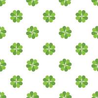 Clover leaf nature seamless pattern in flat vector illustration