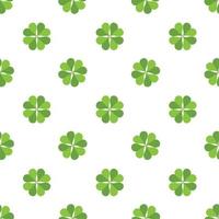 Clover leaf nature seamless pattern in flat vector illustration