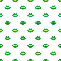 Green hat pattern, cartoon style vector