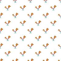 Spring seesaw pattern, cartoon style vector