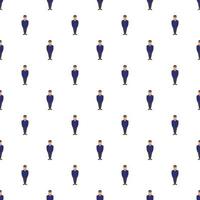 Policeman pattern, cartoon style vector