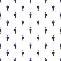 Policeman pattern, cartoon style vector