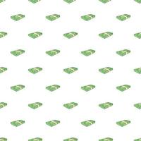 Bundle of money pattern, cartoon style vector