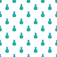 Laboratory flask pattern, cartoon style vector