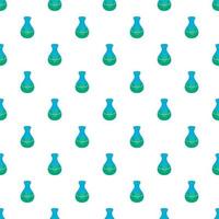 Laboratory flask pattern, cartoon style vector