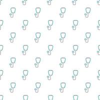 Stethoscope pattern, cartoon style vector