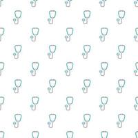 Stethoscope pattern, cartoon style vector