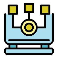 Internet marketing icon color outline vector