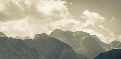 Wonderful wooded mountain and alpine panorama in Pongau Salzburg Austria. photo