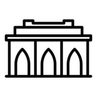 Architecture building icon outline vector. Culture travel vector