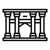 Opera column house icon outline vector. City landmark vector