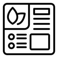 Online recipe icon outline vector. Chef menu vector