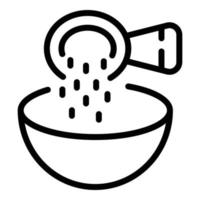 Spoon food icon outline vector. Chef menu vector