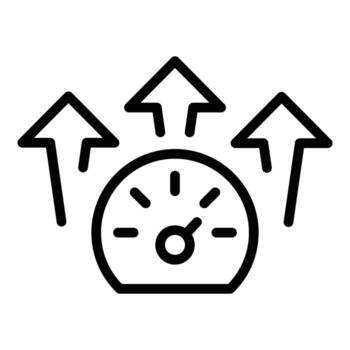 monetizar el vector de contorno del icono del tablero. datos de ganancias