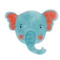 ilustração em aquarela de elefante fofo png