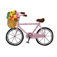 elemento de pincel de acuarela de bicicleta png