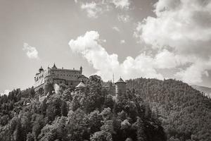 Castle Hohenwerfen chateau fortress on mountain in Werfen Salzburg Austria. photo