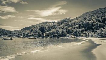 The big tropical island Ilha Grande Abraao beach Brazil. photo