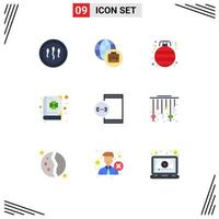 Set of 9 Modern UI Icons Symbols Signs for device develop ornament coding patrick Editable Vector Design Elements