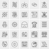 25 iconos de negocios universales vector ilustración de icono creativo para usar en proyectos relacionados con la web y dispositivos móviles