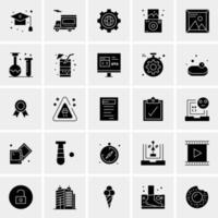 25 iconos de negocios universales vector ilustración de icono creativo para usar en proyectos relacionados con la web y dispositivos móviles