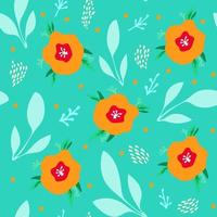 Seamless pattern with hand drawn abstract flowers and elements,botanical illustration for wrapping and textile,minimalist print,floral motif for wallpaper,holiday decoration. vector