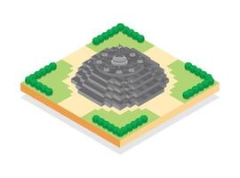 isometric illustration of Borobudur temple, Indonesian historical building,  Suitable for Diagrams, Infographics, And Other Graphic assets vector