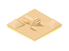 Isometric illustrationsfamous places in egypt pyramids and sphinx. Vector Isometric Illustration Suitable for Diagrams, Infographics, And Other Graphic assets