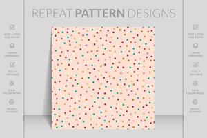 Polka dot pattern background, colorful cute design vector. Simple pattern background. vector