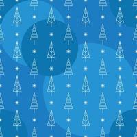 Christmas tree seamless pattern. Design for fabric, wrapping gift paper and backgrounds. Winter holiday season. Vector illustration.