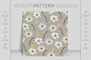 Flower seamless pattern background. Elegant texture for fabric art, wallpapers, textile, wrapping. vector