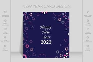 Happy new year greeting card design background. vector