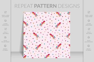 Polka dot abstract pattern background. colorful cute design vector. Simple pattern background. vector