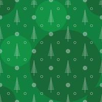 Christmas tree seamless pattern. Design for fabric, wrapping gift paper and backgrounds. Winter holiday season. Vector illustration.