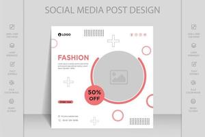 Modern dynamic Instagram, Facebook and social media post web banner template for online fashion sale vector