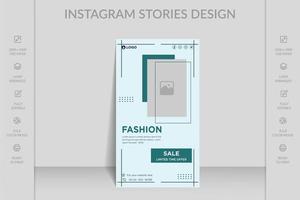 Fashion sale Facebook and Instagram story template vector