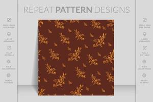 Seamless pattern with leaf and beautiful flower vector