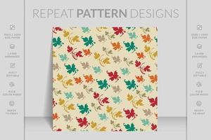 Seamless pattern with leaf and beautiful flower vector