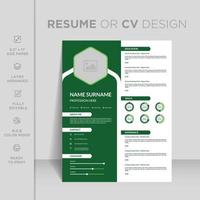 atractiva plantilla de plan de estudios en línea. currículum profesional moderno y mínimo o plantilla de diseño de cv. vector