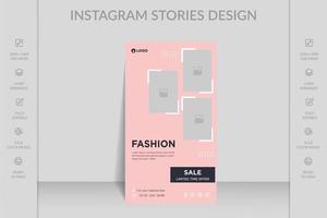 Fashion sale Facebook and Instagram story template vector