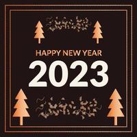 Happy new year card with greeting inscription. Simple minimalist new year banner design. vector